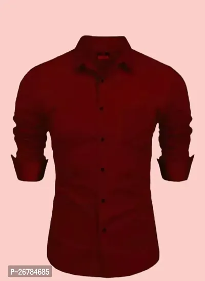 Classic Cotton Long Sleeves Solid Casual Shirts for Men-thumb0