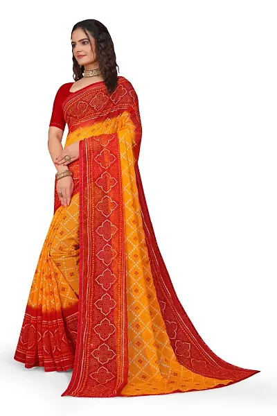 Alluring Chiffon Saree with Blouse piece 