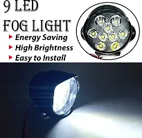 2025 Universal Bike High Power Heavy Duty 9 LED FOG Lights 2 PCS 2 Pul Push Switch With 4 PCS U Indicator Lights-thumb1