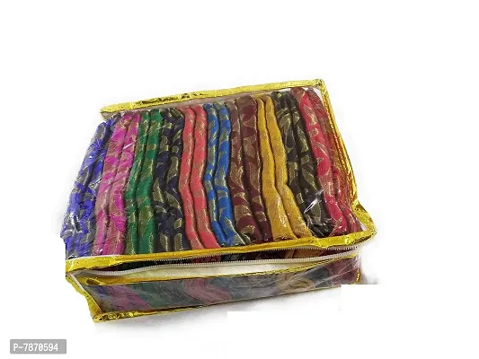 Cottons Unstitched Saree Blouse Fabric (Multicolor, Free Size) - Pack of 5, 1m Each -HRPP21-thumb2