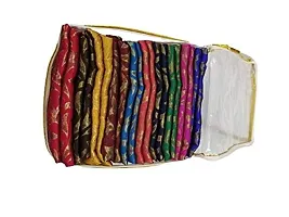 Cottons Unstitched Saree Blouse Fabric (Multicolor, Free Size) - Pack of 3, 0.8m Each -HJOR16-thumb1