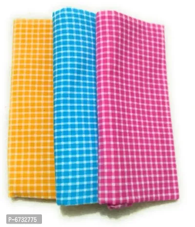 Cotton Multicoloured Bath Towels -Pack Of 3-thumb0