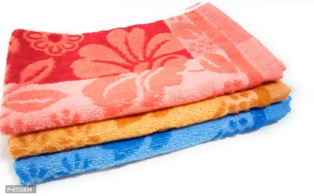 Terry Cotton Multicoloured Hand Towels -Pack Of 3-thumb0
