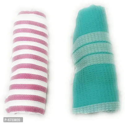 Cotton Multicoloured Bath Towels -Pack Of 2-thumb0