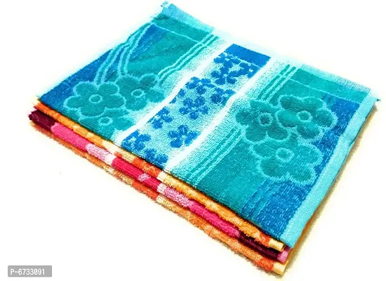 Cotton Multicoloured Hand Towels And Face Towels -Pack Of 4-thumb0