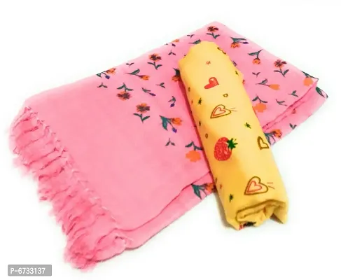 Cotton Multicoloured Bath Towels -Pack Of 2-thumb0