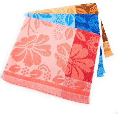 Soft Terry Cotton Multicoloured Hand Towels Set Of 3 Vol-3