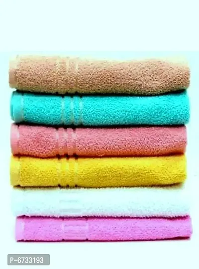 Terry Cotton Multicoloured Hand Towel And Face Towels With Sport Towel -Pack Of 6