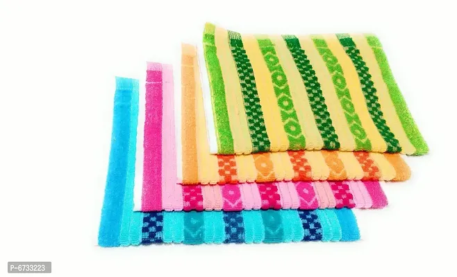 Cotton Multicoloured Hand Towels And Face Towels -Pack Of 4-thumb2