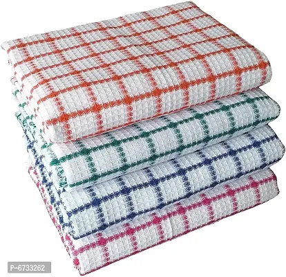 Cotton Multicoloured Bath Towels -Pack Of 4-thumb0