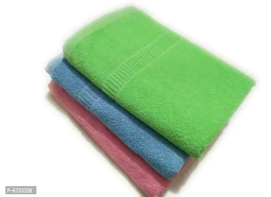 Terry Cotton Multicoloured Bath Towels -Pack Of 3