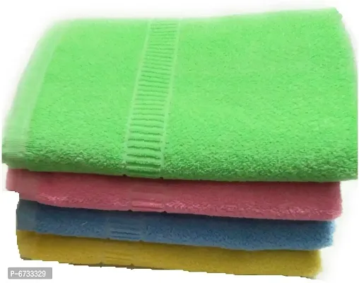 Terry Cotton Multicoloured Bath Towels -Pack Of 4