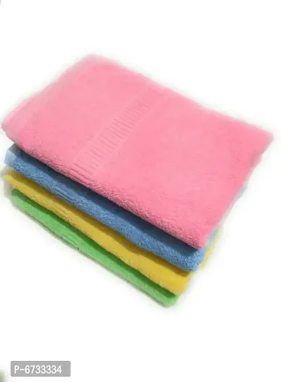 Terry Cotton Multicoloured Bath Towels -Pack Of 4