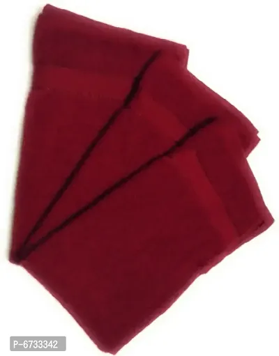Terry Cotton Maroon Hand Towels -Pack Of 3
