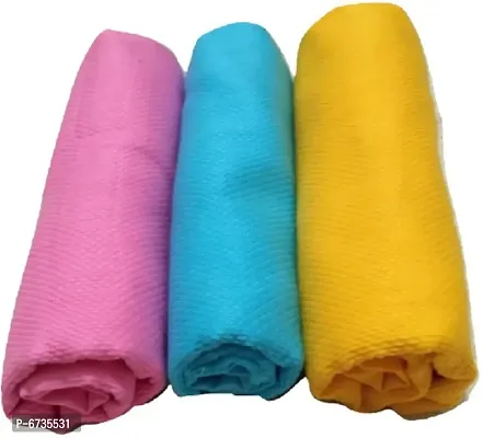 Cotton Multicoloured Bath Towels -Pack Of 3