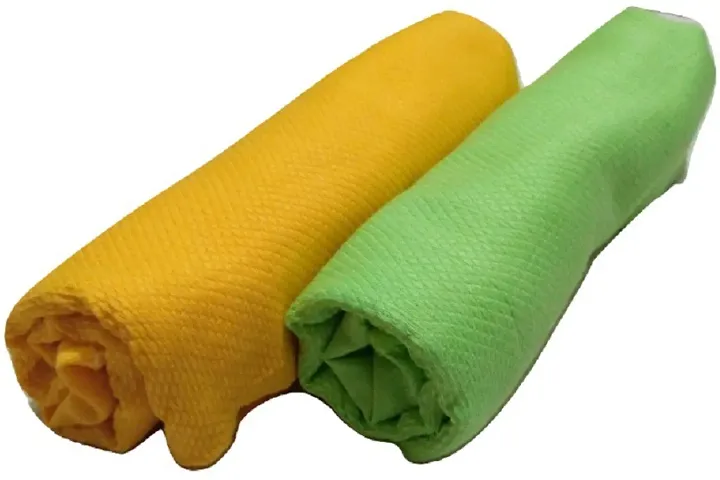 Soft Cotton Multicoloured Bath Towels -Set Of 2 vol-6