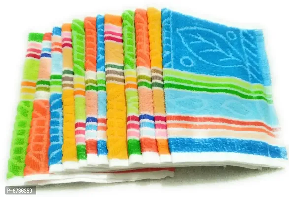 Cotton Multicoloured Face Towels -Pack Of 12-thumb0