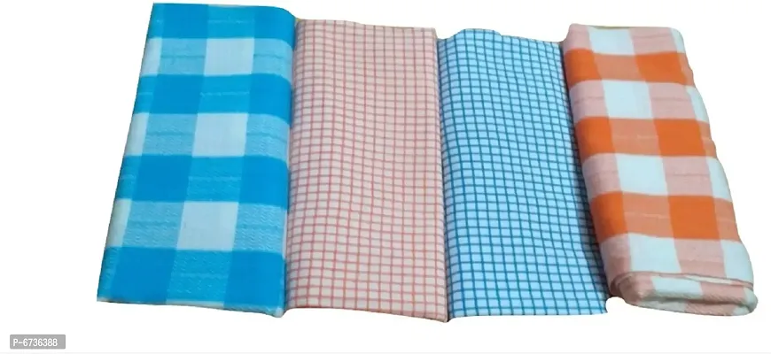 Cotton Multicoloured Bath Towels -Pack Of 4-thumb0