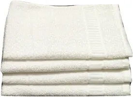 Terry Cotton White Hand Towels And Face Towels -Pack Of 8-thumb1