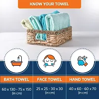 Terry Cotton White Hand Towels And Face Towels -Pack Of 4-thumb3