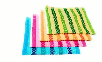 Cotton Multicoloured Hand Towels And Face Towels -Pack Of 8-thumb1