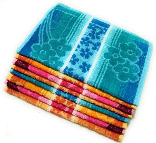 Comfy Cotton Multicoloured Hand Towels And Face Towels Set Of 8 vol-3