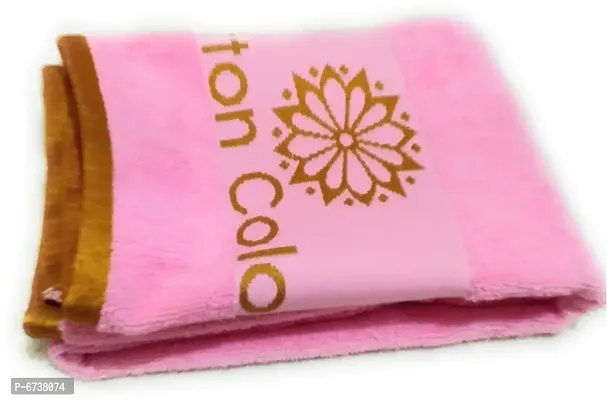 Terry Cotton Pink Bath Towels -Pack Of 1