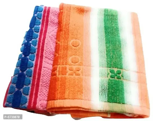 Terry Cotton Multicoloured Bath Towels -Pack Of 2