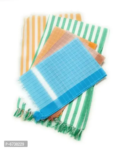 Cotton Multicoloured Bath Towels -Pack Of 5-thumb2
