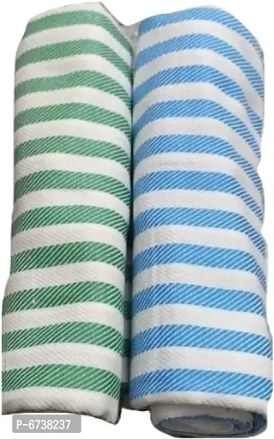 Cotton Multicoloured Bath Towels -Pack Of 2