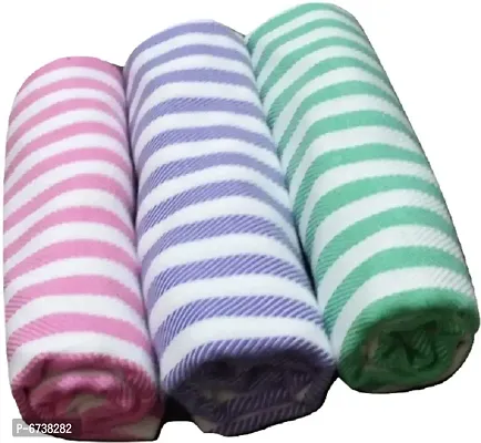 Cotton Multicoloured Bath Towels -Pack Of 3