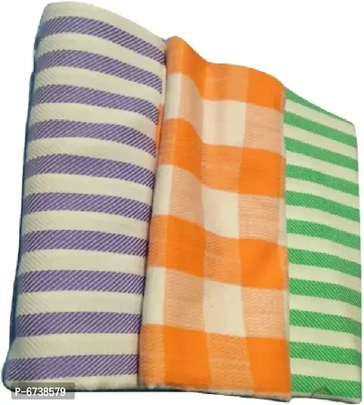 Cotton Multicoloured Bath Towels -Pack Of 3