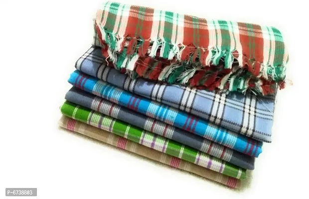 Cotton Multicoloured Bath Towels -Pack Of 6