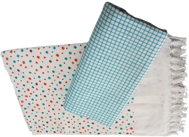 Comfy Cotton Multicoloured Bath Towels set Of 2 vol-12