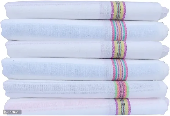 Cotton White Bath Towels -Pack Of 6