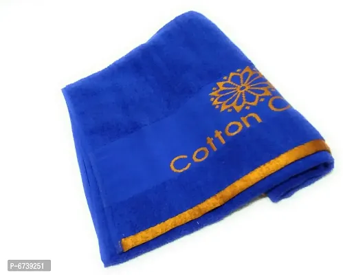 Terry Cotton Dark Blue Bath Towels -Pack Of 1