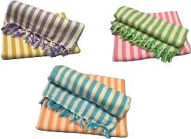Cotton Multicoloured Bath Towels -Pack Of 6-thumb1