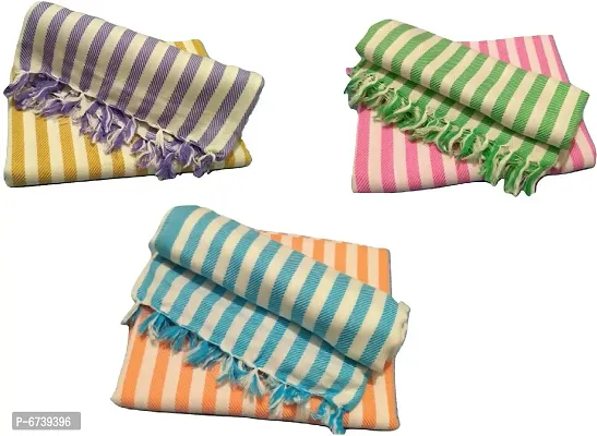 Cotton Multicoloured Bath Towels -Pack Of 6-thumb2
