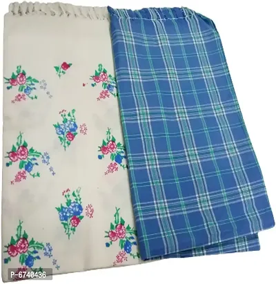 Cotton Multicoloured Bath Towels -Pack Of 2