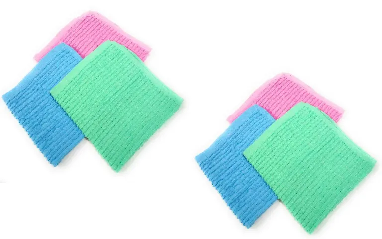 Soft Cotton Multicoloured Face Towels for  Set Of 6 vol-1