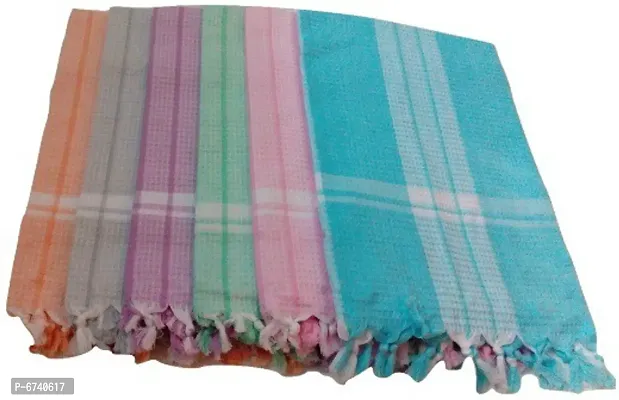 Cotton Multicoloured Bath Towels -Pack Of 6