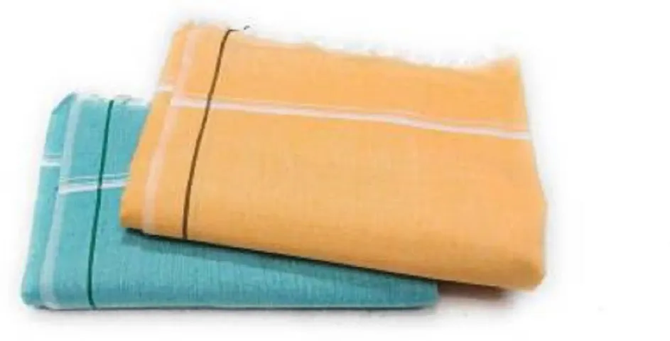Soft Cotton Multicoloured Bath Towels set Of 2 vol-27