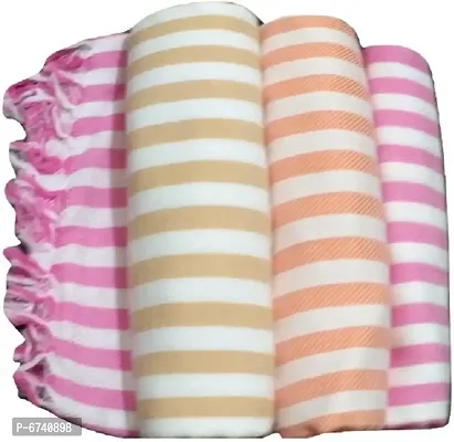 Cotton Multicoloured Bath Towels -Pack Of 3