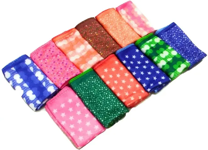 Soft Cotton Multicoloured Face Towels Set Of 12 vol-12