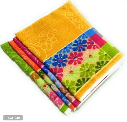 Cotton Multicoloured Hand Towels -Pack Of 4-thumb0