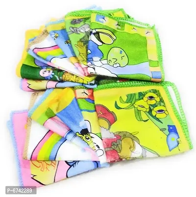 Microfiber Multicoloured Face Towels -Pack Of 12