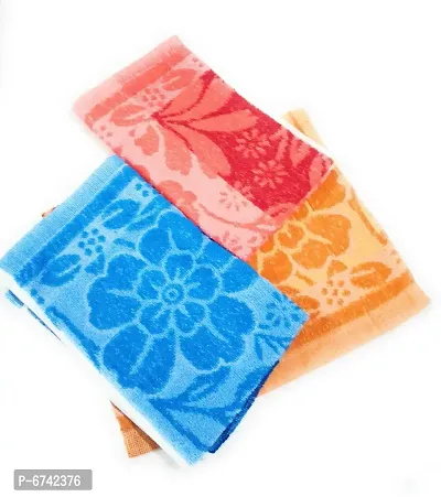 Terry Cotton Multicoloured Hand Towels -Pack Of 3