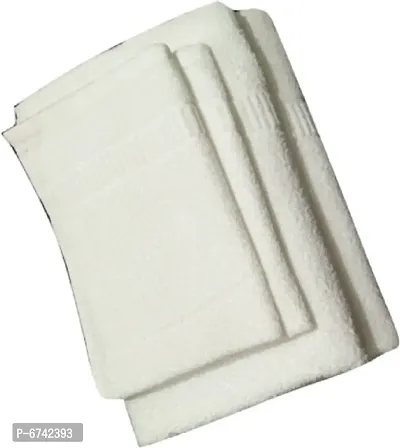 Terry Cotton White Bath Towels -Pack Of 4