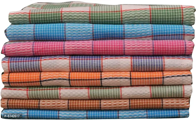 Cotton Multicoloured Bath Towels -Pack Of 8