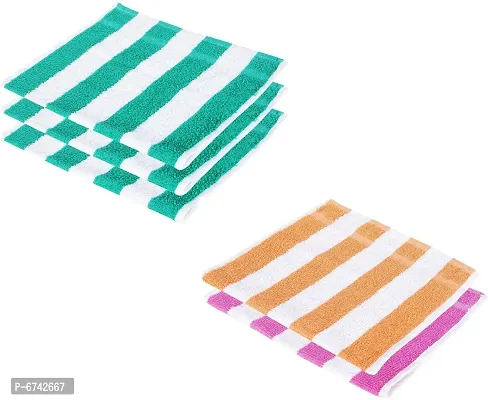 Cotton Multicoloured Hand Towels -Pack Of 5